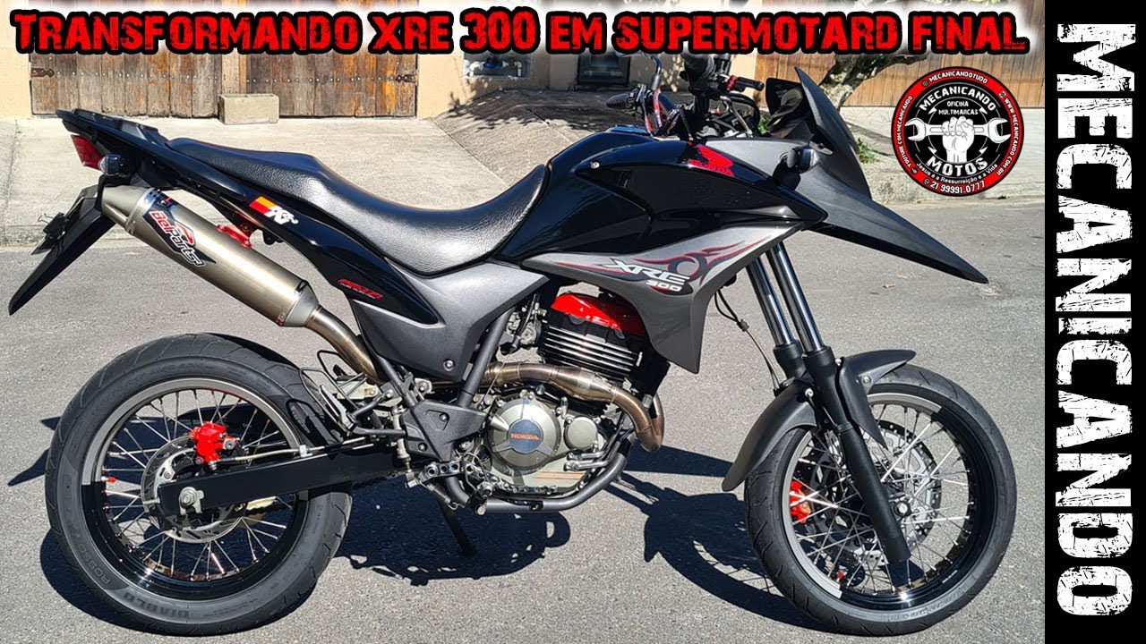 TRANSFORMANDO XRE 300 EM SUPERMOTARD - PRIMEIRA VOLTA E IMPRESSÕES - ÚLTIMA PARTE - MECANICANDO