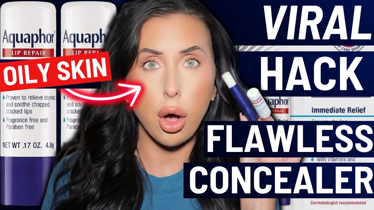 Testing Scott Barnes Aquaphor Lip Balm Viral Makeup Hack for PERFECT Under Eye Concealer