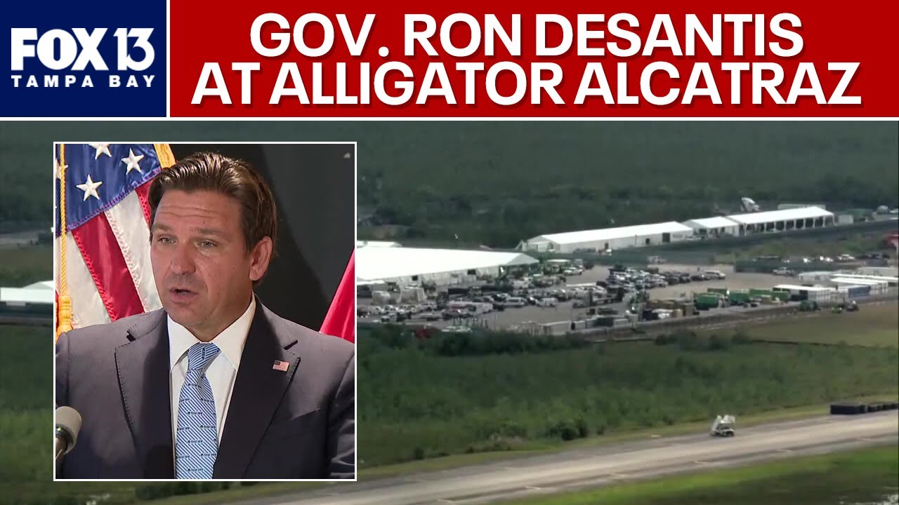 Live: Gov. Ron DeSantis news conference at Alligator Alcatraz