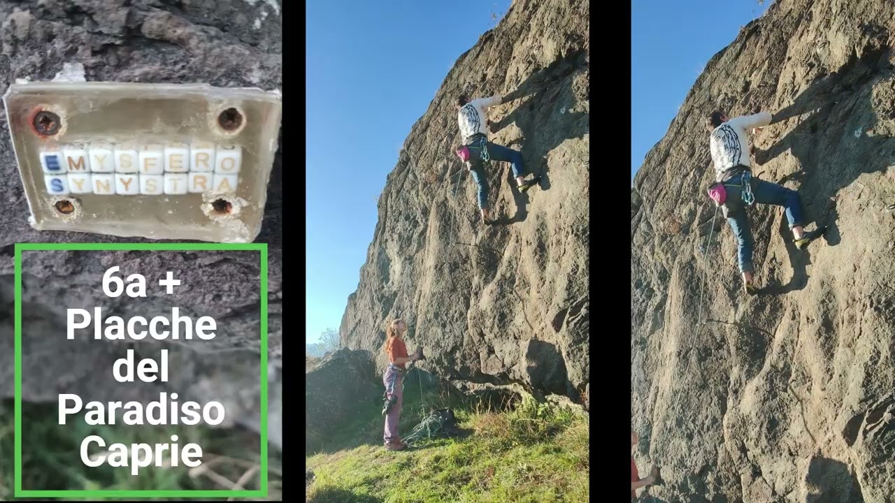 Emysfero Synystra - 6a+  - Placche del Paradiso - Caprie  - Arrampicata nuove  vie