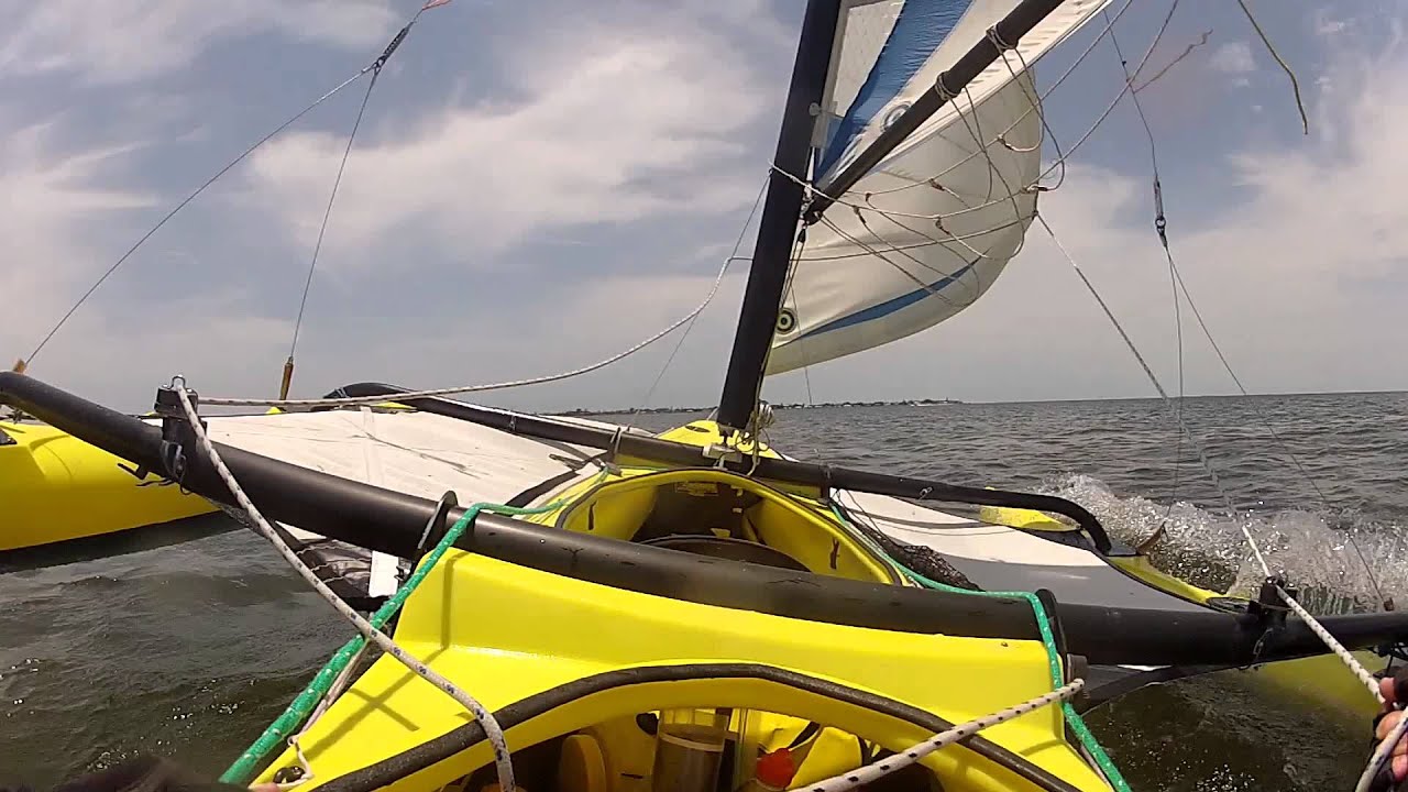 BartsGoPro - A WindRider Day - WindRider 17 Trimaran Sailing at Anna Maria Island Florida - GoPro