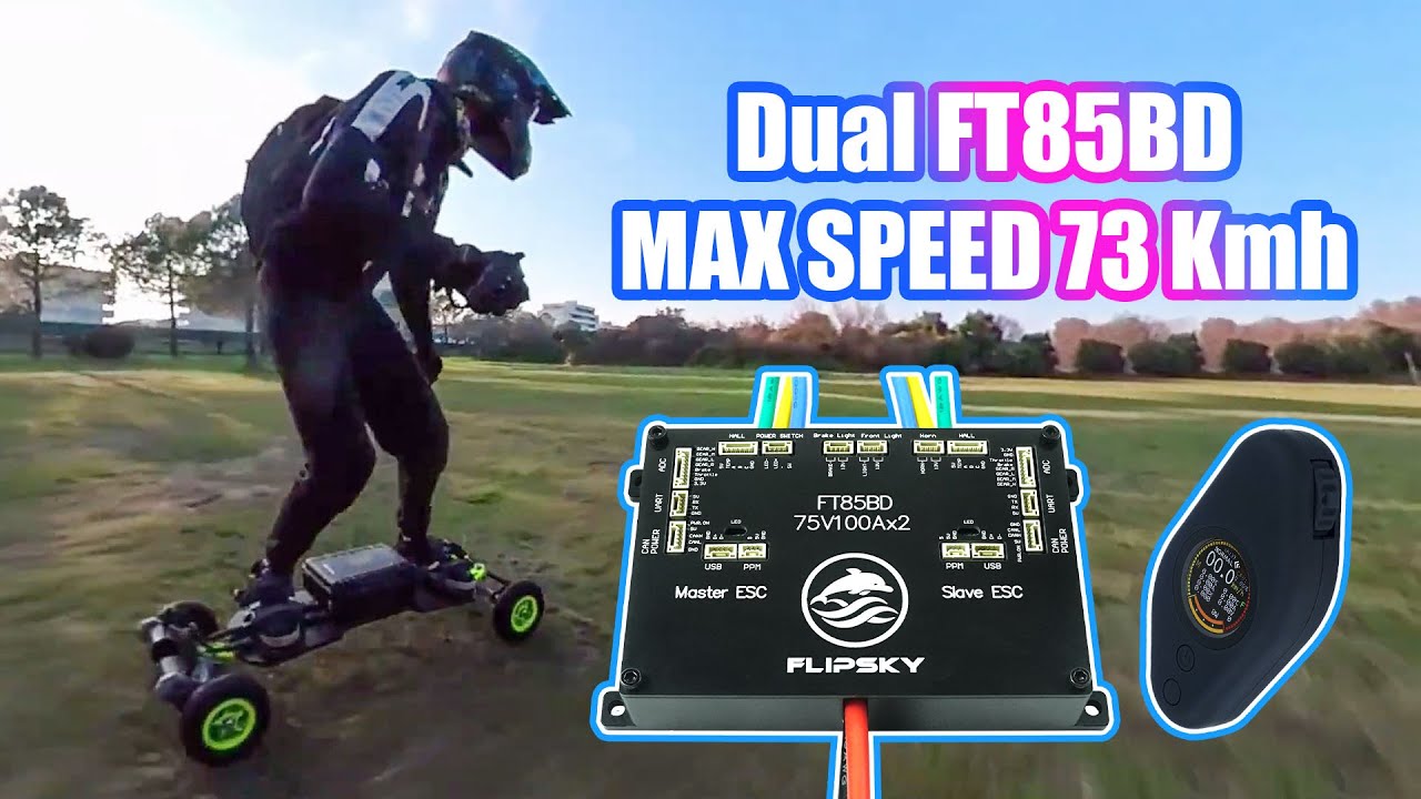 Flipsky FT85BD Dual ESC DIY Mountainboard Review |@Voodoo Board