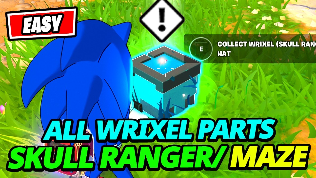 How to EASILY Collect Wrixel (Skull Ranger's) Parts at Mega Maze (ALL 4 LOCATIONS) - Fortnite Quest