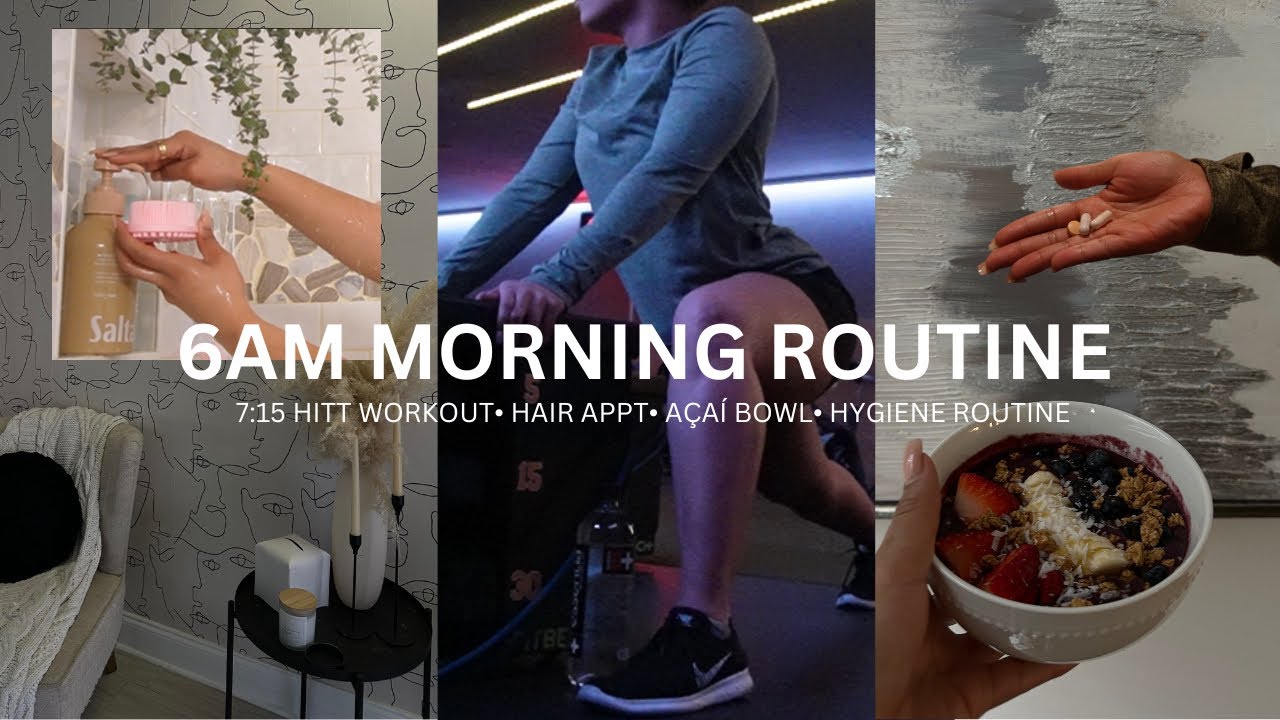 6 AM MORNING ROUTINE | productive morning, hitt workout, morning shower routine , monday motivation!