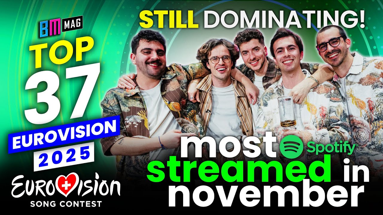 TOP 37 Most Streamed Songs in November - Eurovision 2025