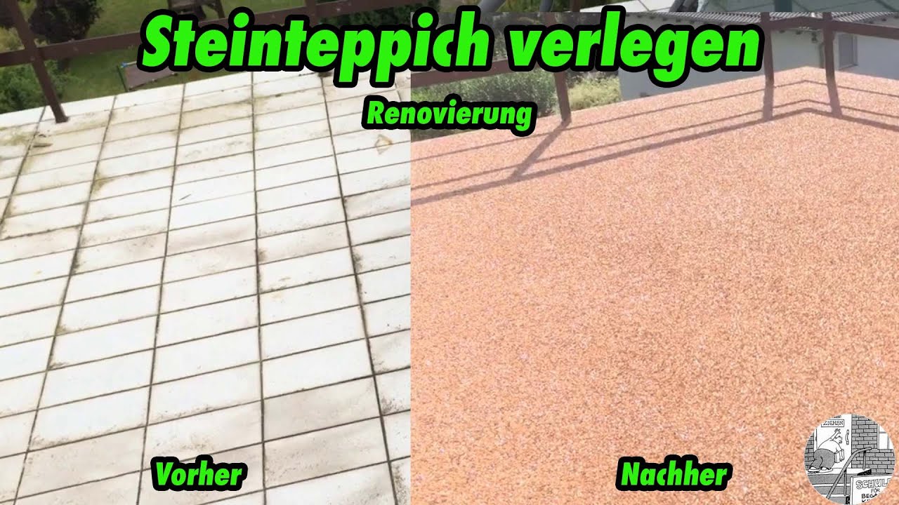 Steinteppich verlegen Renovierung Balkon und Terasse | Fliesen entfernen | Kosten | Fliesensch&auml;den