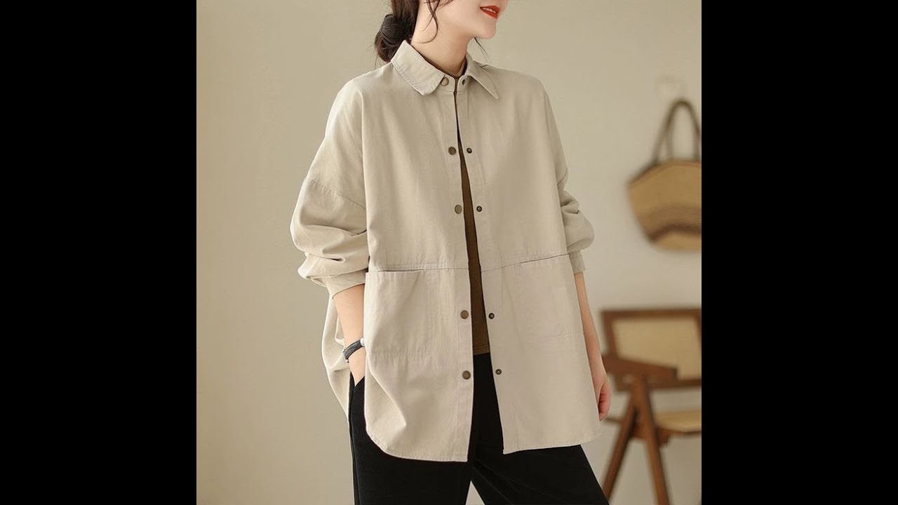 20251120342-1)Rie Shirt Collar Top/Pattern, 리에 셔츠칼라 상의/패턴