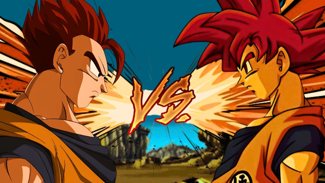 goku ssj dios vs gohan ssj dios (dbz bt3 mod)