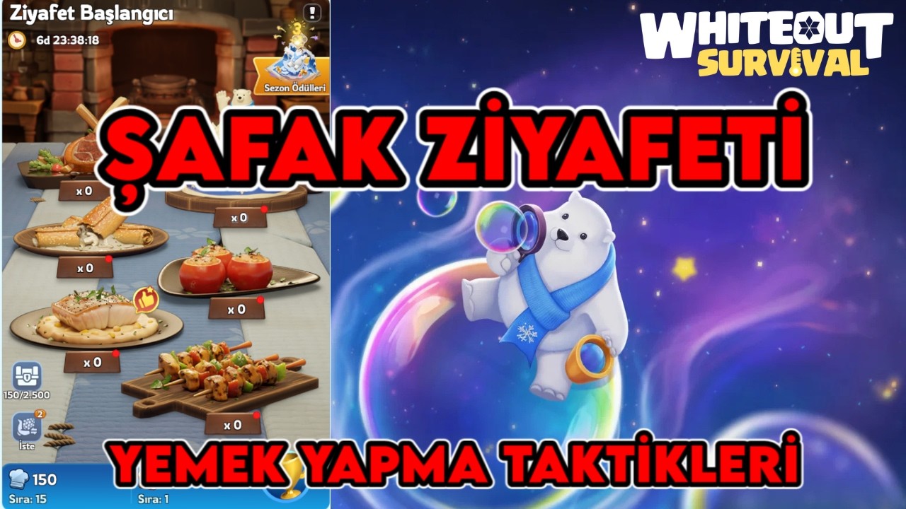 ŞAFAK ZİYAFETİ - YEMEK YAPMA TAKTİKLERİ 🤣 - 3. YIL ETKİNLİĞİ -  WHİTEOUT SURVİVAL