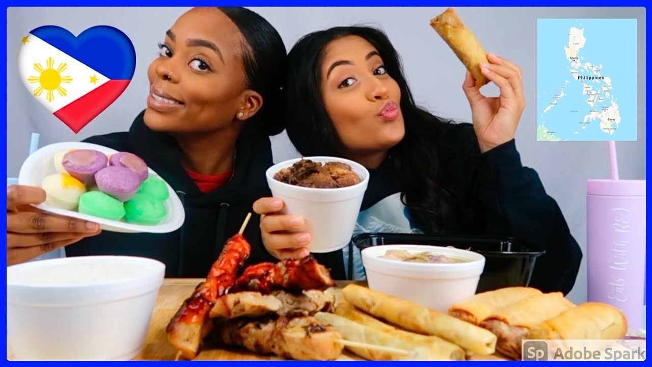 TRYING AUTHENTIC FILIPINO FOOD!! 🇵🇭| FILIPINO FOOD MUKBANG 먹방 | Mukmas🎄
