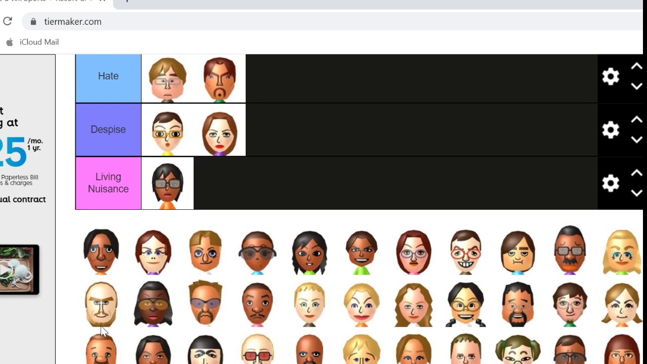 Ranking all 100 Wii CPU Miis Because Why Not?