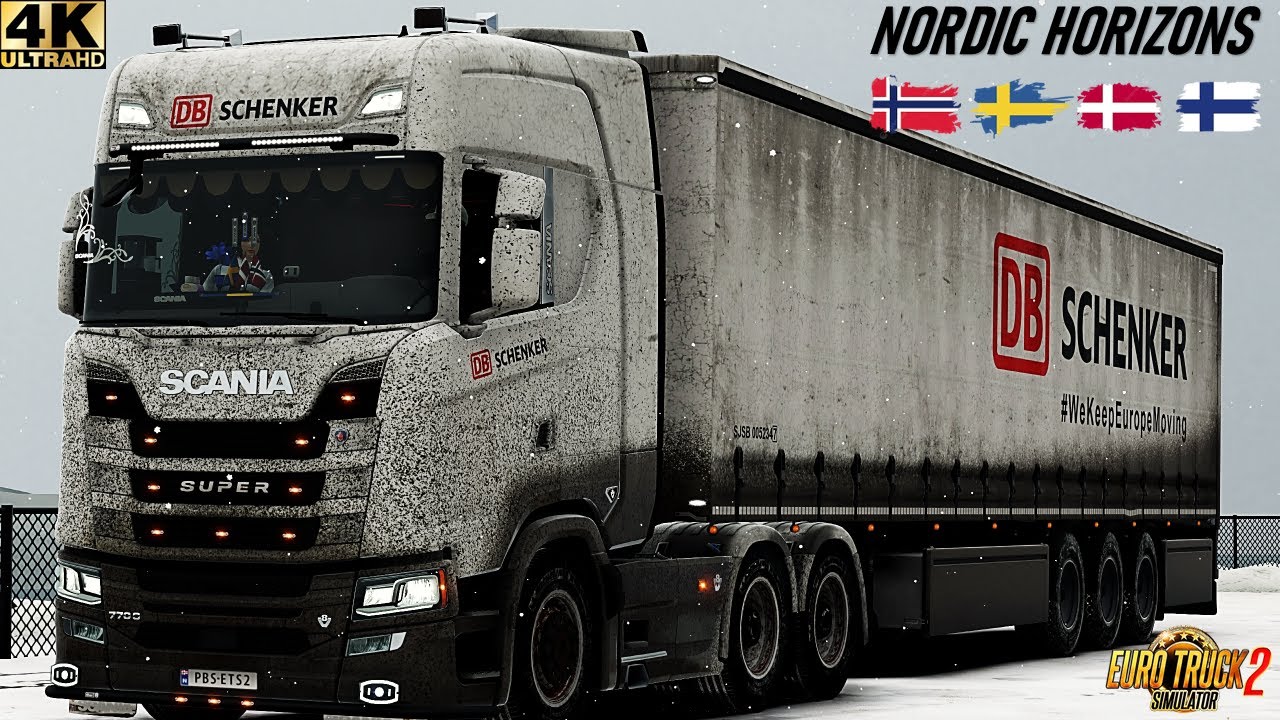 ETS2 | DLC NORDIC HORIZONS | SCHENKER | PNG WINTER‬ | 4k #nordichorizonsdlc  #ets2