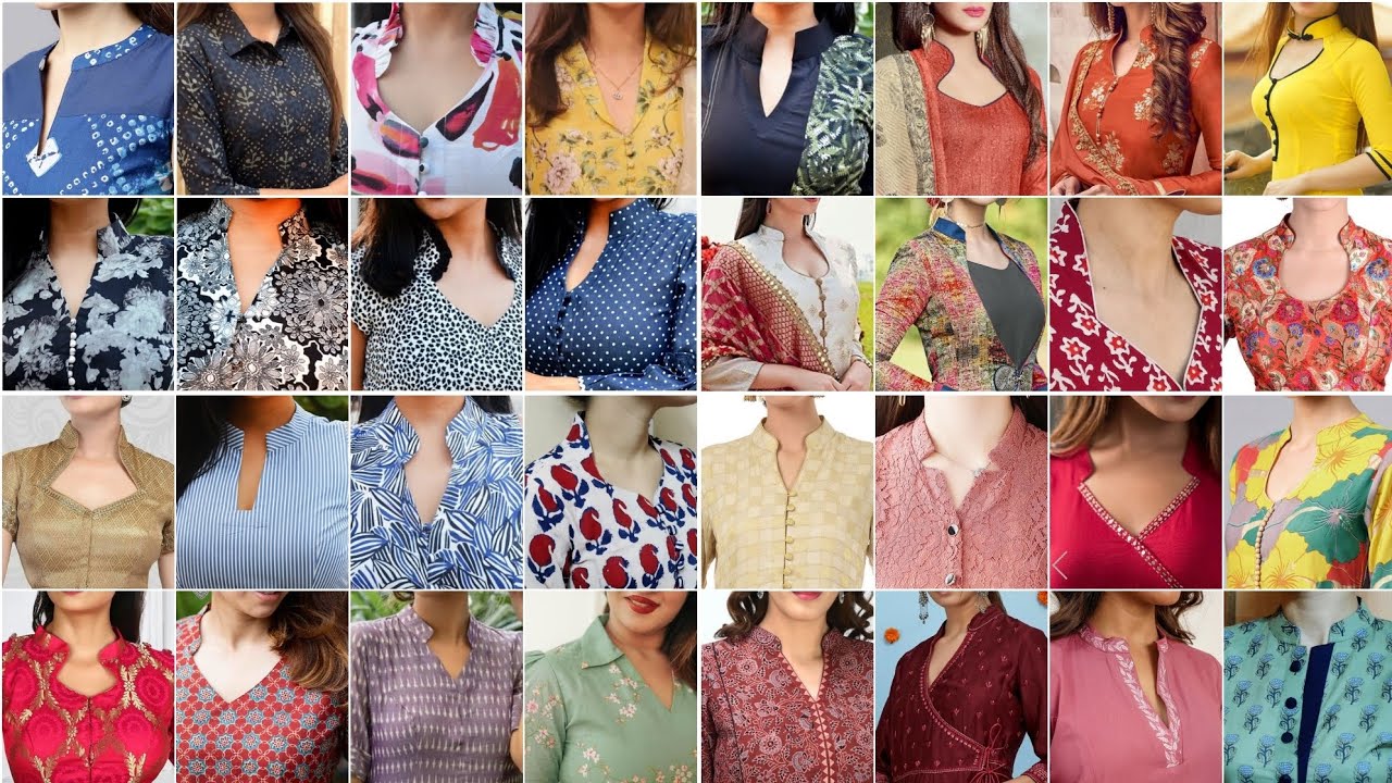 100% Latest Hafe collar Neck Design Ideas For Kurti&Blouse 2023
