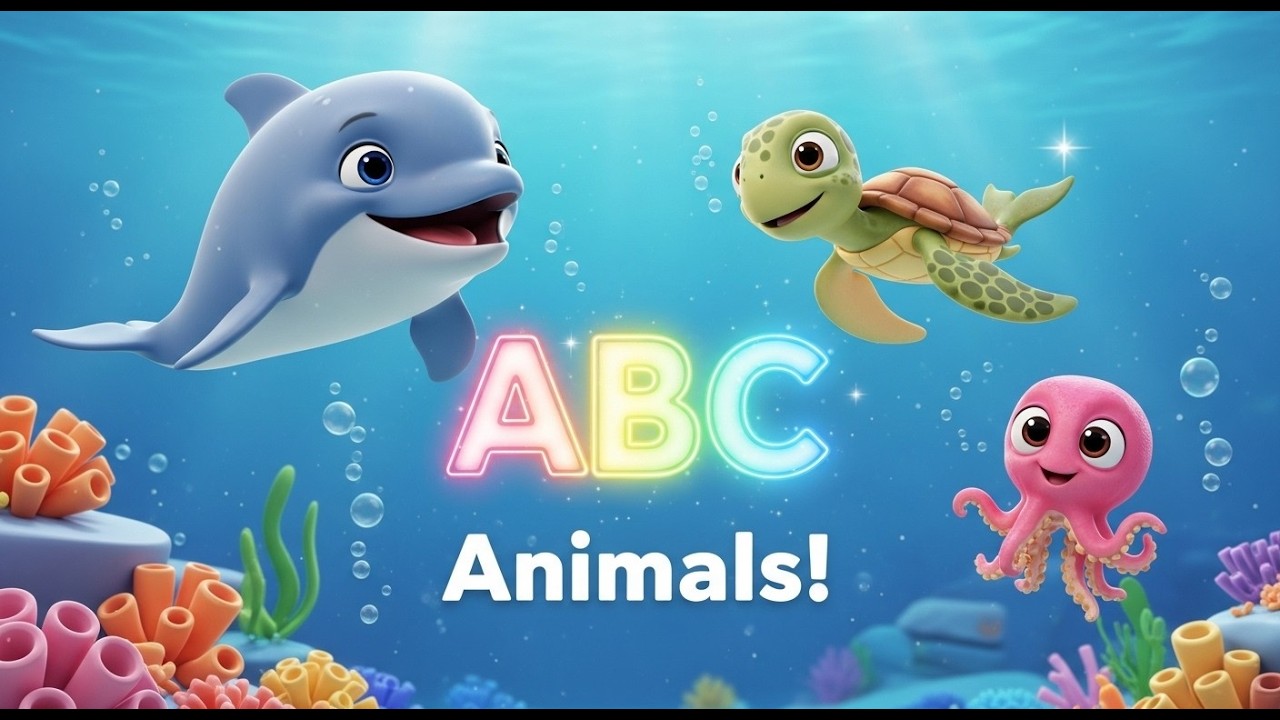 Super Fun ABC Animals Phonics Song for Kids  Learn Alphabet A–Z