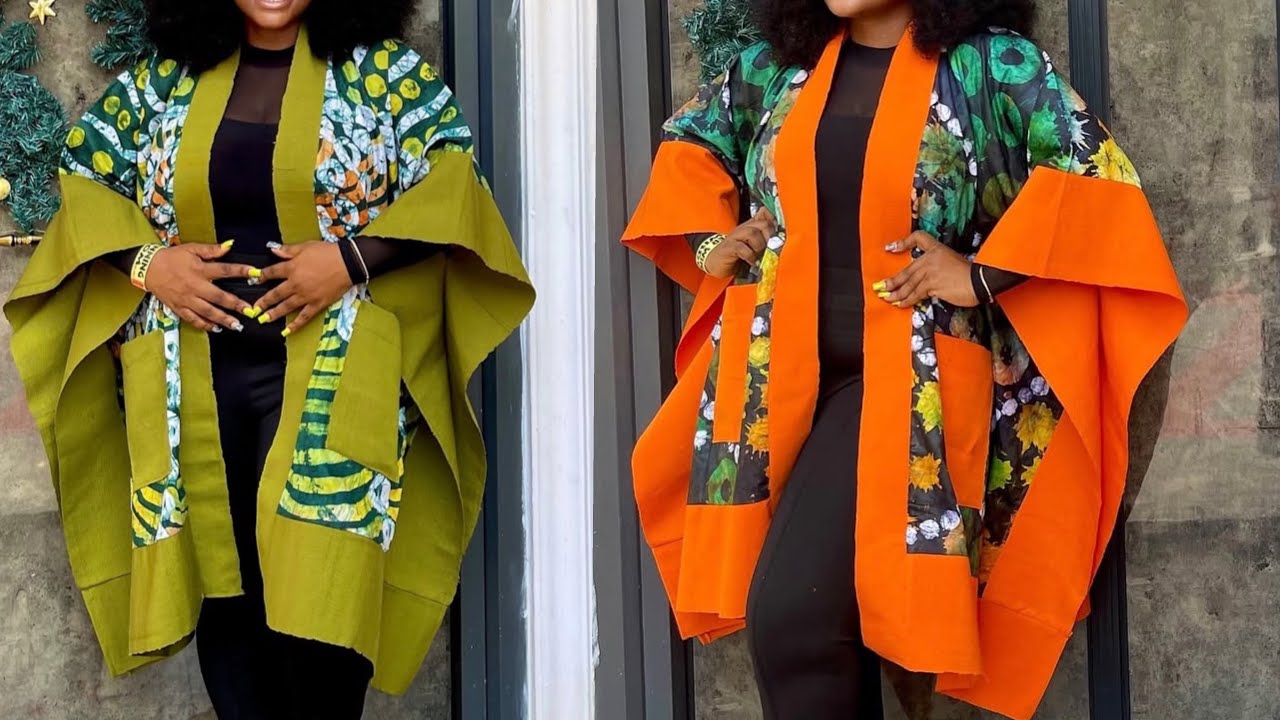 How to Cut and Sew a Stylish Butterfly Bubu with Mixed Fabrics.