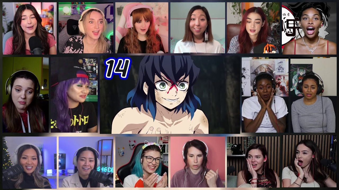 Demon Slayer Season 1 Episode 14 Girls Reaction Mashup | Kimetsu no Yaiba