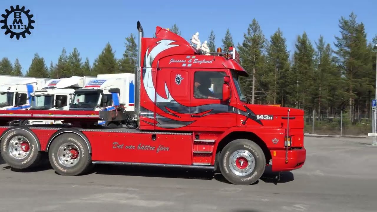 Wist truckmeet 2023 Luleå Part 2 of 2 Volvo & Scania Trucks on the roll