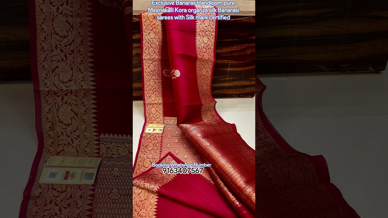 Pure Kora Silk Banarasi sarees | Silk Mark | Kora Organza | Kora Silk sarees | Banarasi silk sarees