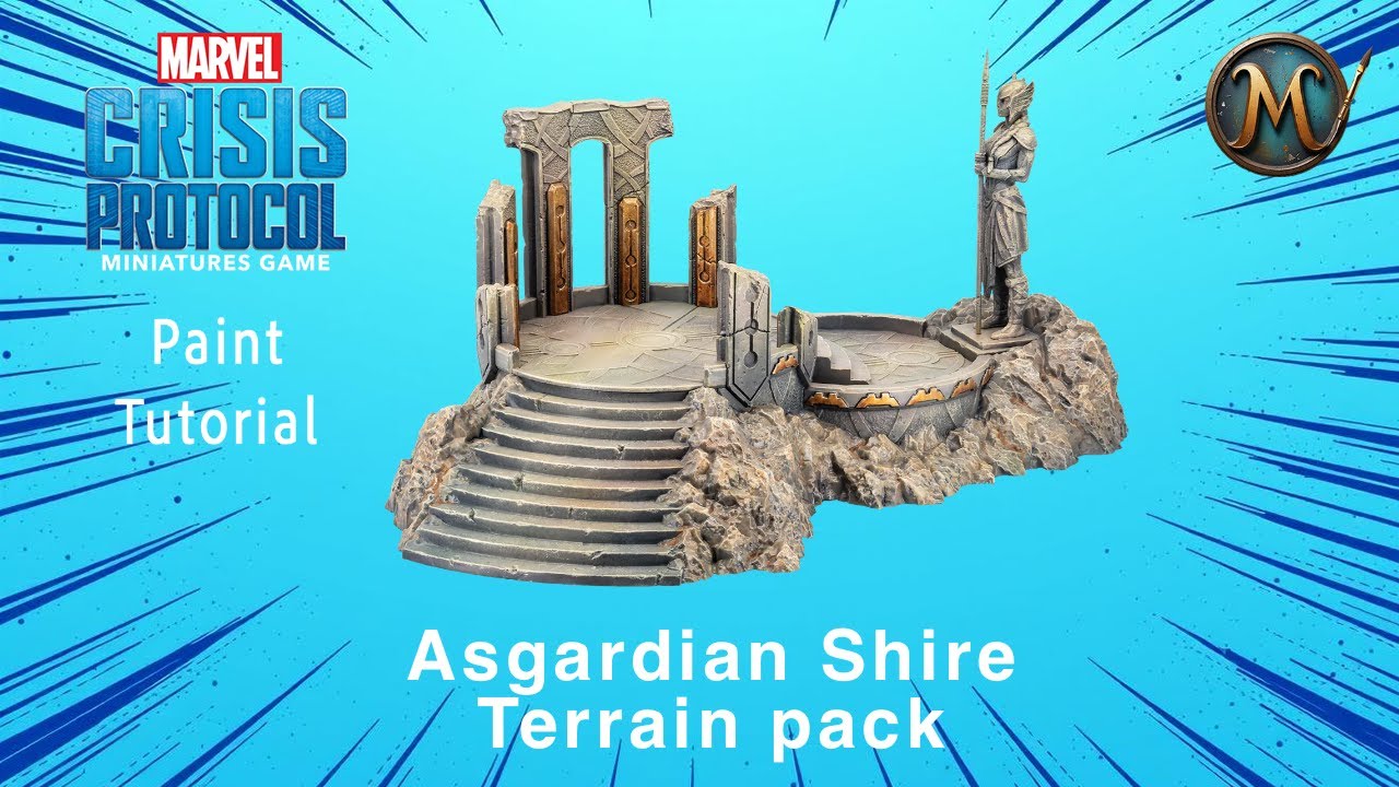 How to paint the Asgardian Shrine terrain pack | Marvel Crisis Protocol painting tutorial