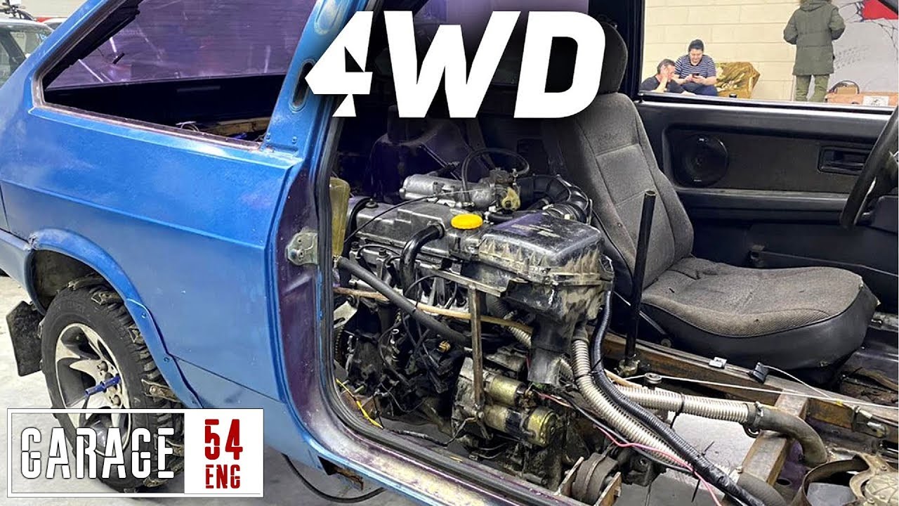 Placing the motor in the cabin to make a mid-engine AWD Lada