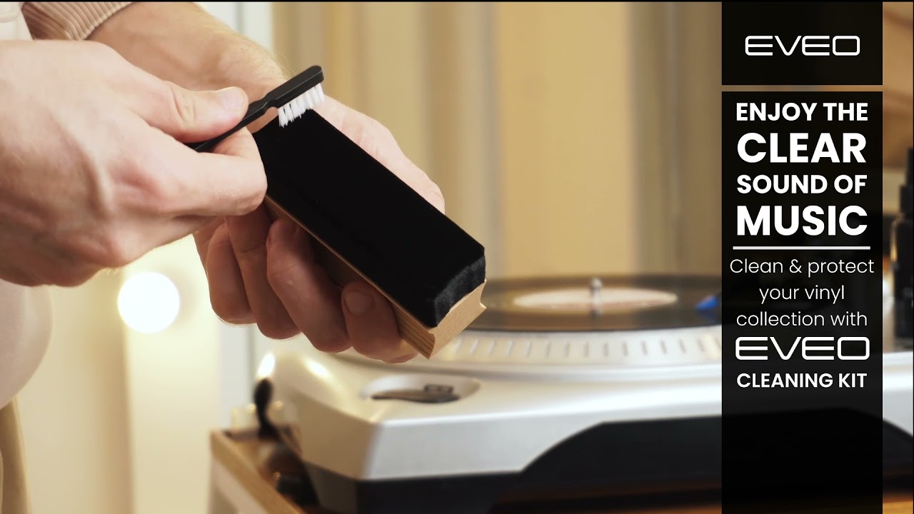 Vinyl Record Player Cleaner Kit - 4 in 1 by EVEO