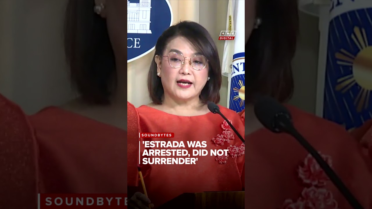 Palace clarifies: Jinggoy Estrada was arrested, did not voluntarily surrender to law enforcers