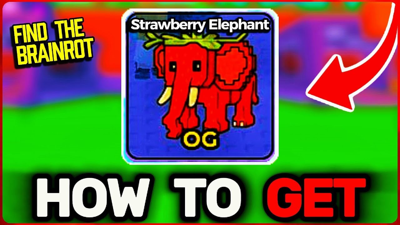 Как получить оригинального клубничного слона в игре Find the Brainrot! | Roblox