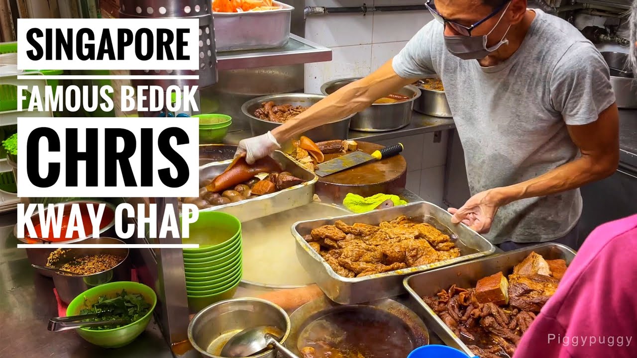 FAMOUS HAWKER FOOD SINGAPORE 🇸🇬 CHRIS KWAY CHAP - 216 BEDOK MARKET AND FOOD CENTRE