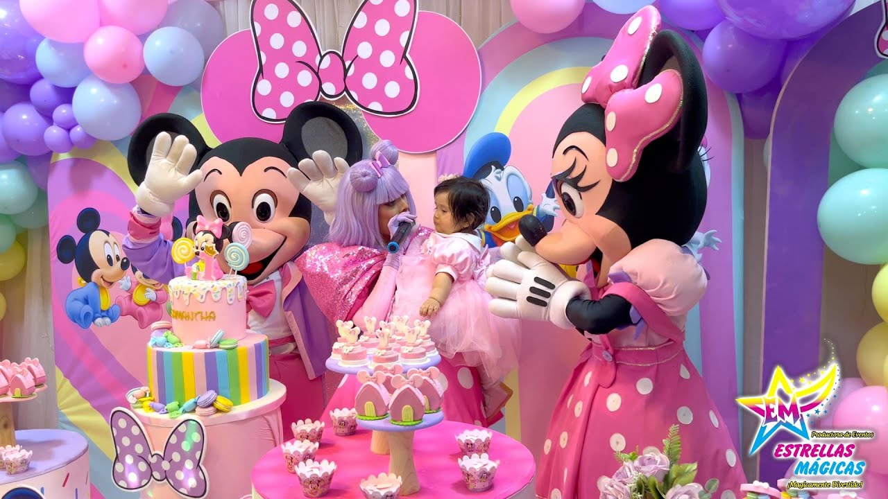 Show Infantil con Minnie y Mickey Mouse Rosa con Estrellas Mágicas!!!
