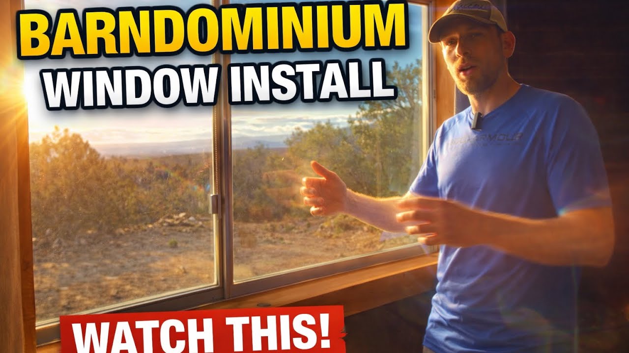 Installing Two New Windows in Our Barndominium. Great views!
