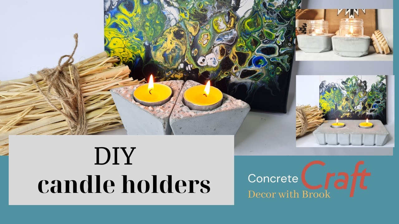 DIY cement candle holders/concrete crafts