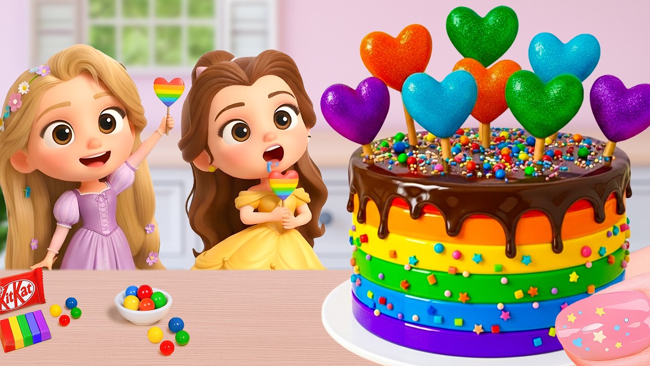 Miniature Rainbow Cake Recipe 🌈 Cute Mini Rainbow Heart Cake Decorating Ideas 🍰💕 Yummy Teeny