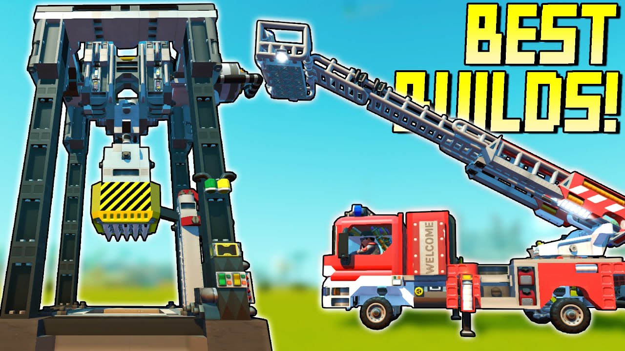 Massive Industrial Crusher, Realistic Firetruck, and More of YOUR BEST BUILDS! - Scrap Mechanic