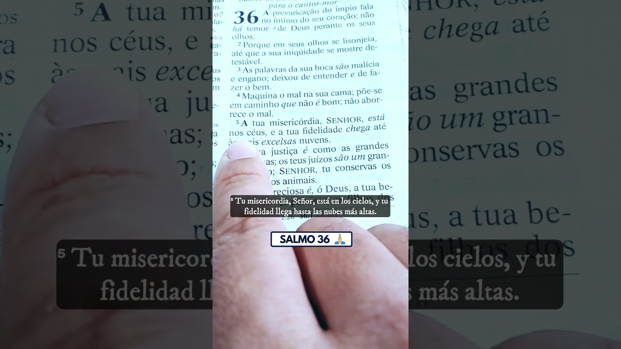 SALMO 36 O SENHOR &Eacute; MEU SUSTENTO NA HORA DA TRISTESA 🙏 #b&iacute;blia #salmos #jesus | WELLINTON JESUS