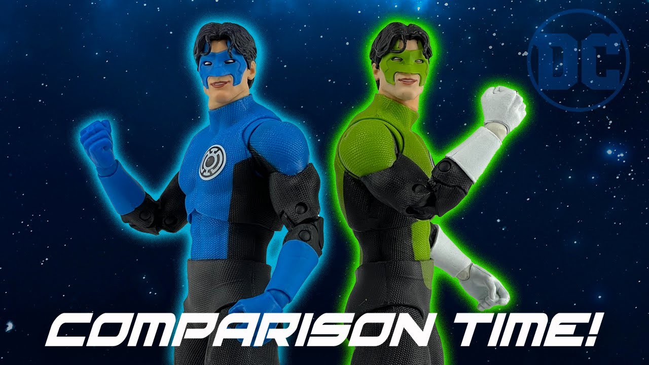 Comparing Blue and Green Kyle Rayner | DC Multiverse Gold Label Kyle Rayner Blue Lantern Figure