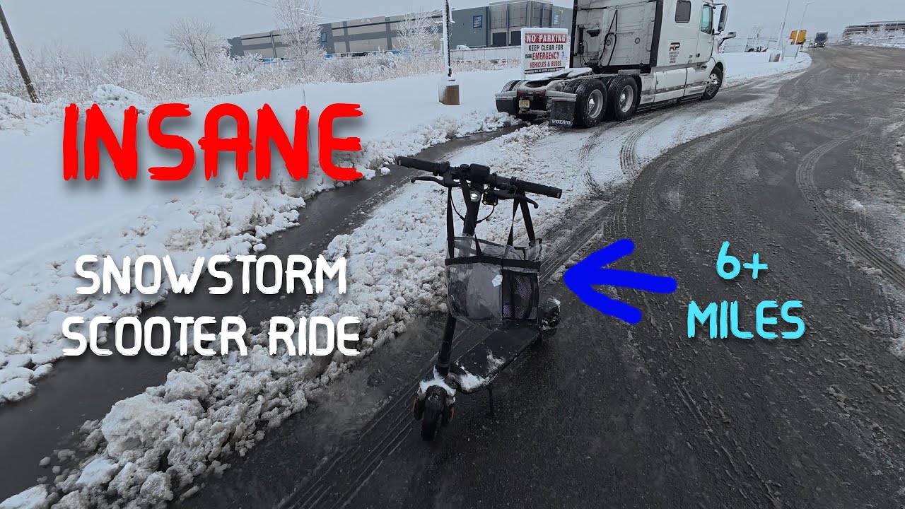 Insane Interstate Electric Scooter Commute in NYC during the snowstorm!