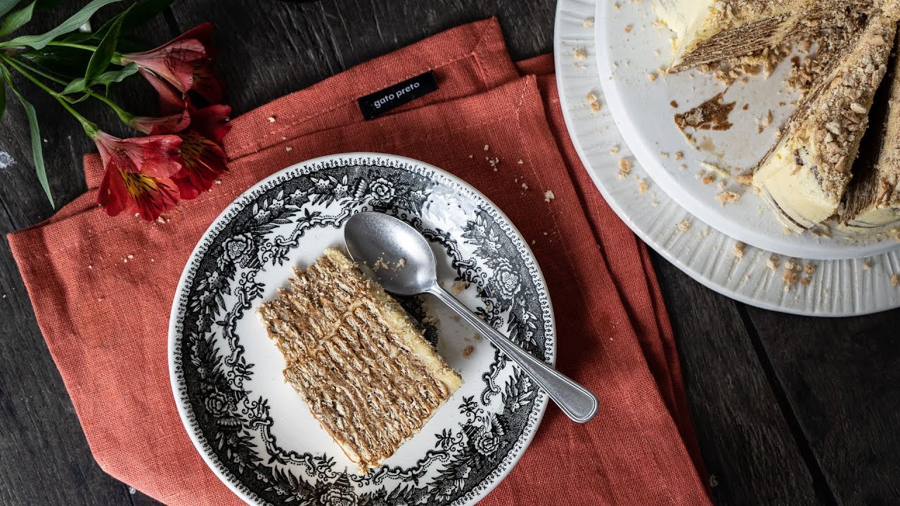 Bolo de bolacha com manteiga