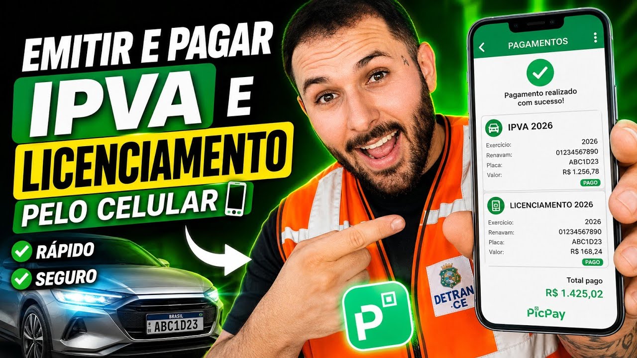 COMO Emitir e pagar IPVA e LICENCIAMENTO pelo celular (ficou f&aacute;cil com esse v&iacute;deo)
