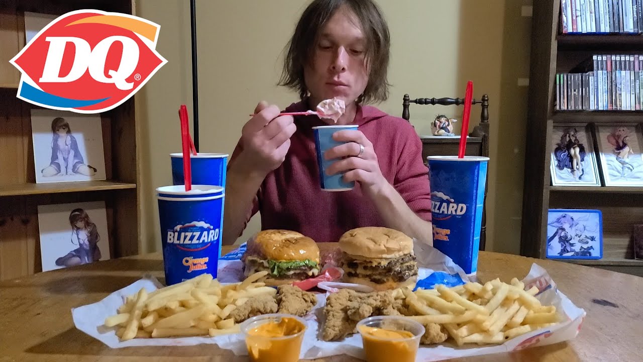 DAIRY QUEEN MUKBANG | Бургеры, куриные стрипсы, метели | Кулинарное шоу