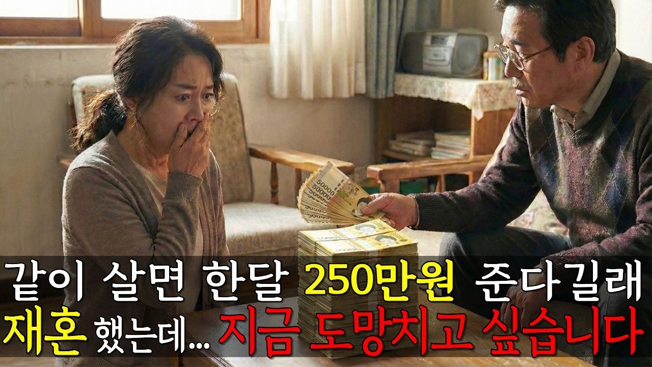 같이 살면 한달 250만원 준다길래 재혼했습니다… 그런데 저는 지금 도망치고 싶습니다｜노후사연｜황혼이야기｜오디오북