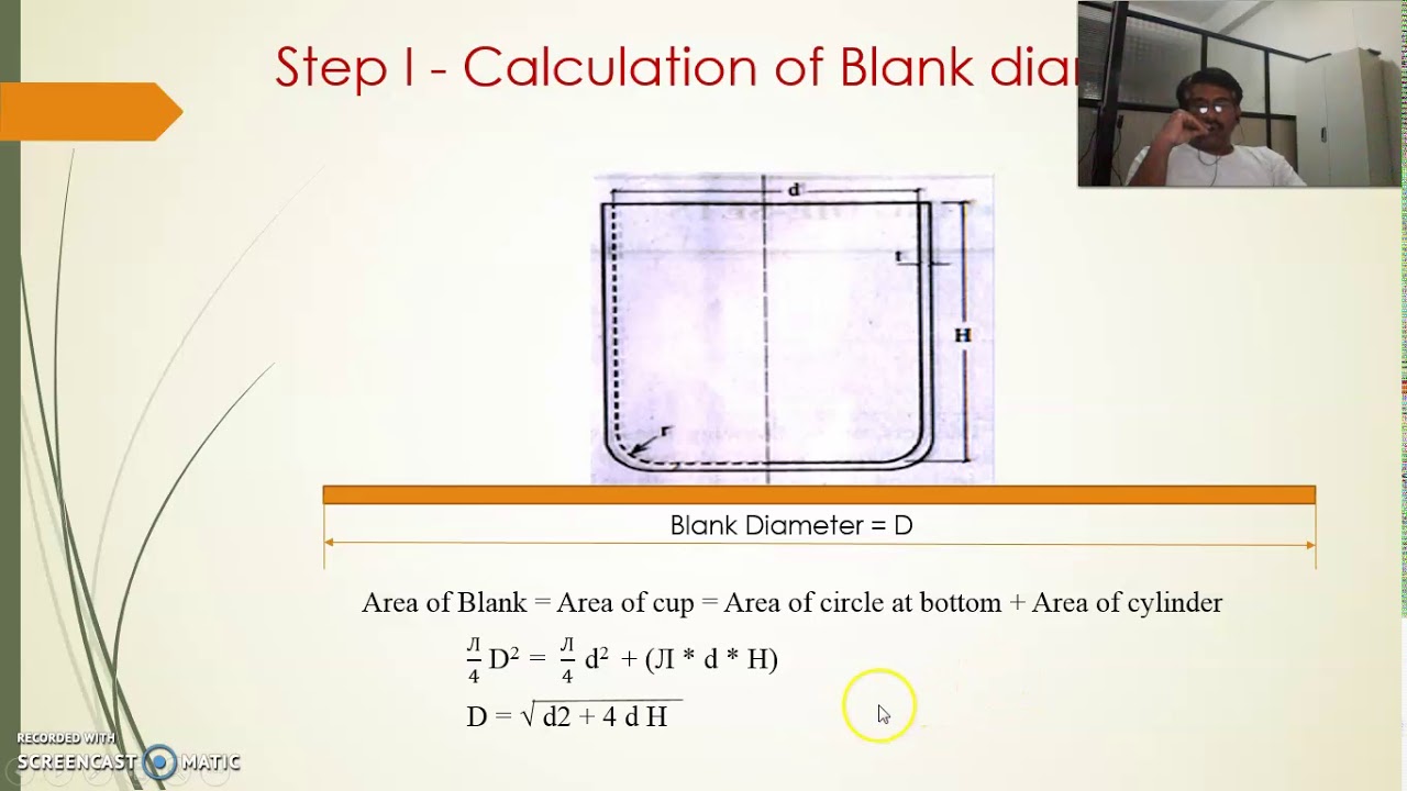Design procedure for draw tool