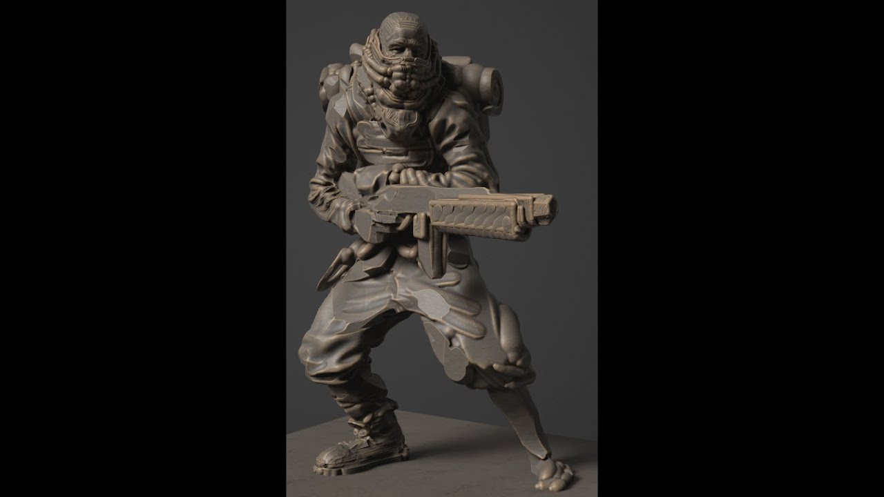 3D Coat QuickSketch: GunGuy 1