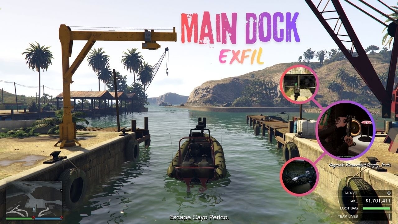 GTA 5 Online - Cayo Perico Heist Solo ( Main Dock Exfil )