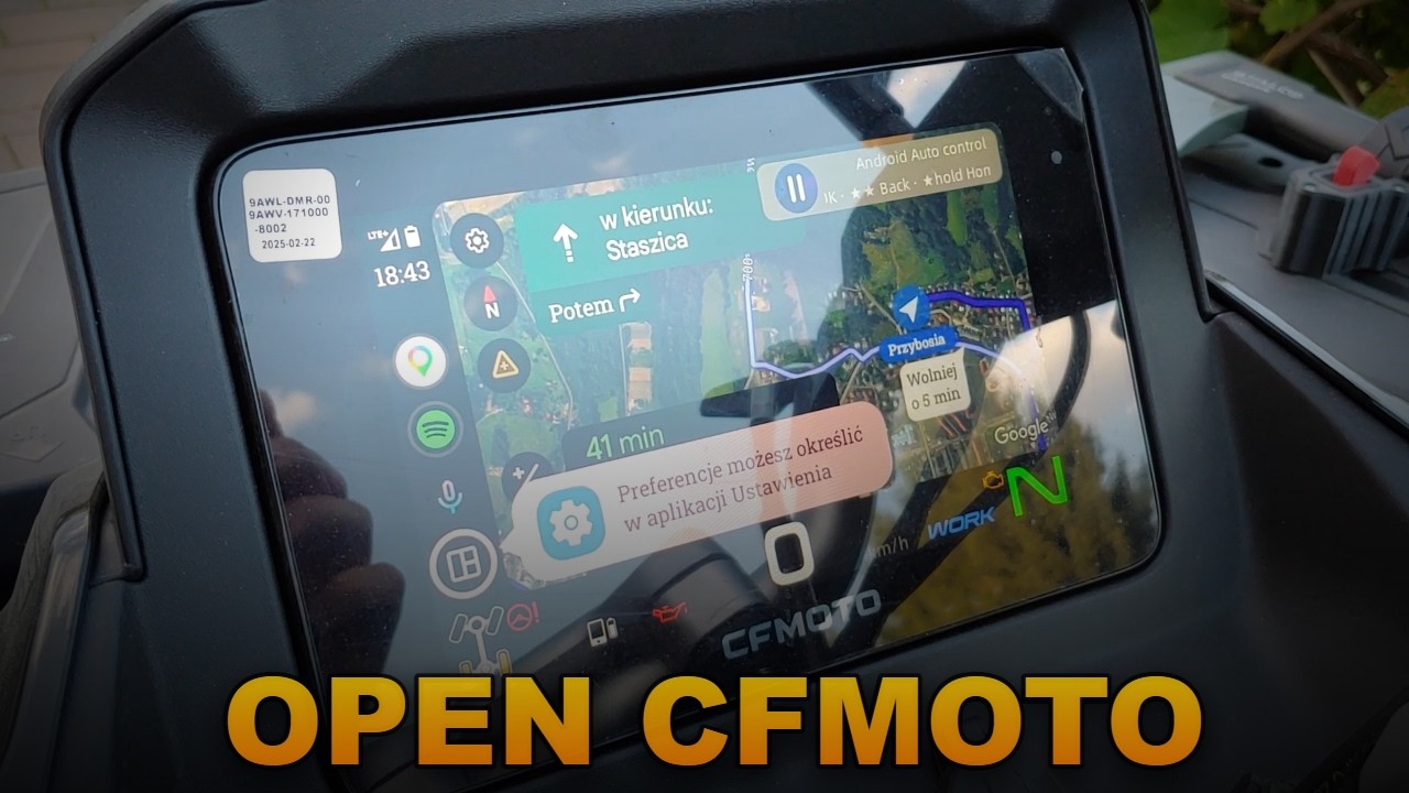 OpenCFMOTO - darmowa nawigacja, Android Auto do quada i motocykla CFMOTO G3, GOES , darmowe mapy