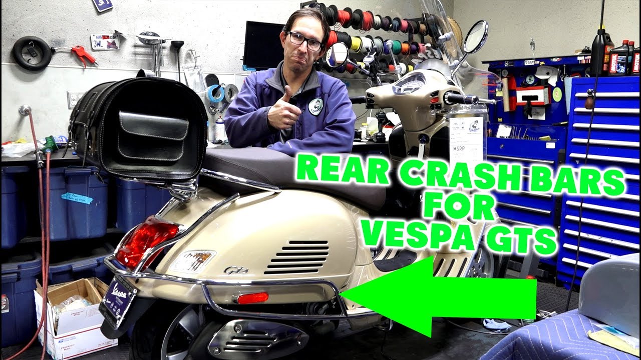 Original Vespa Rear Crashbars for Vespa GTS