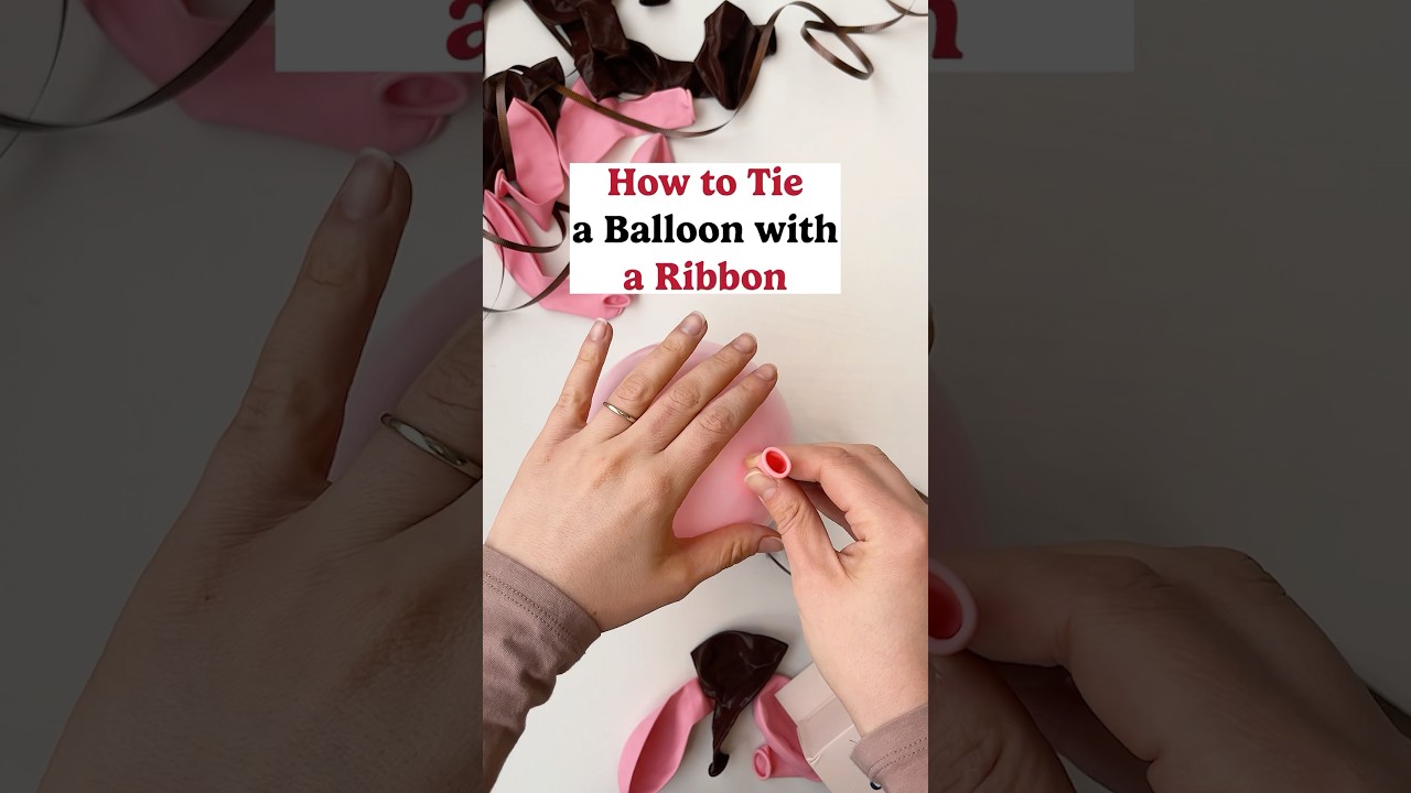 How to tie a balloon with a ribbon #houseofpartyco