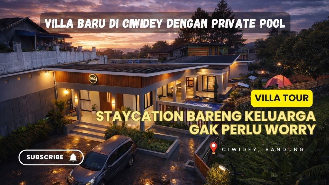 VILLA KAPASITAS 10 ORANG DI CIWIDEY DENGAN PRIVATE POOL !!!