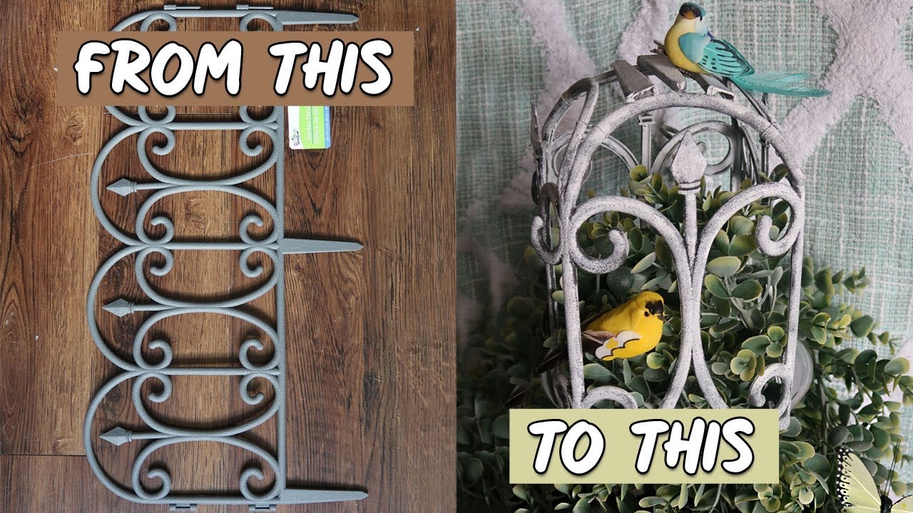 DOLLAR TREE DIY SHABBY CHIC FARMHOUSE BIRDCAGE 💲😲🐦
