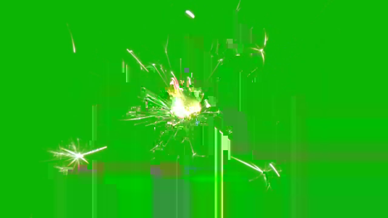 Full HD Green Screen  SPARK On Stock Footage