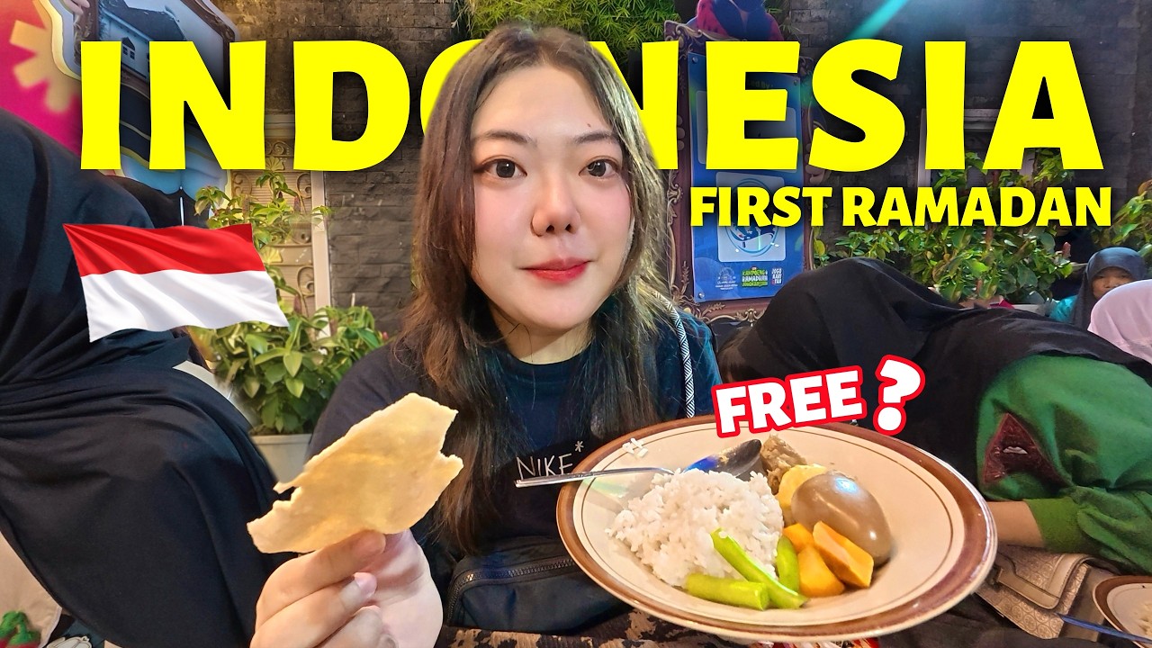 My First Ramadan Street Food Experience in Indonesia 🇮🇩